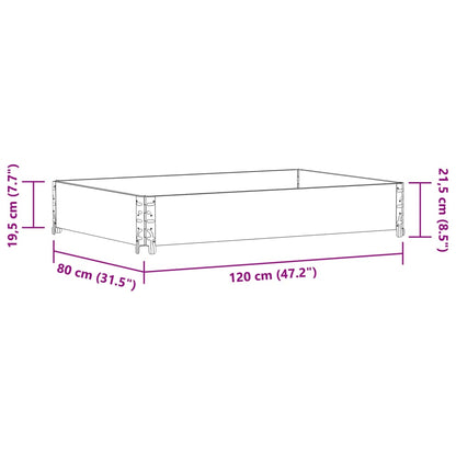 Plantenbak 120X80 Cm Massief Grenenhout 120 x 80 x 21.5 cm