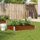 Plantenbak massief grenenhout 120x80x21.5 cm bruin