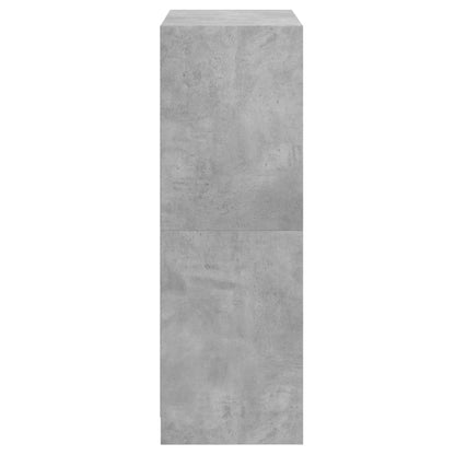 Hoge kast met deuren 68x37x109 cm bewerkt hout betongrijs