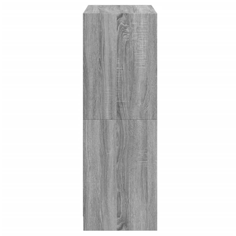 Hoge kast met deuren 68x37x109 cm bewerkt hout grijs sonoma