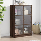 Hoge kast met deuren 68x37x109 cm bewerkt hout