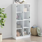 Tall cabinet with doors 68x37x142 cm carved wood white