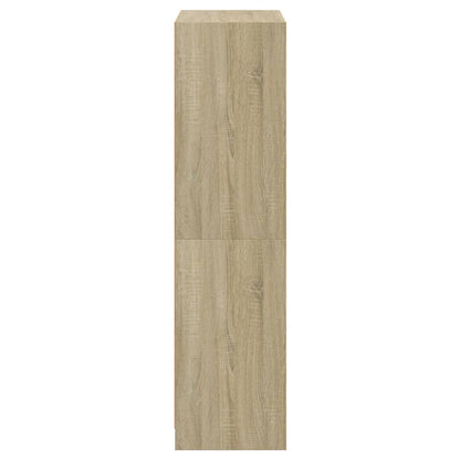 Hoge kast met deuren 68x37x142 cm bewerkt hout sonoma eiken