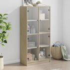 Hoge kast met deuren 68x37x142 cm bewerkt hout sonoma eiken