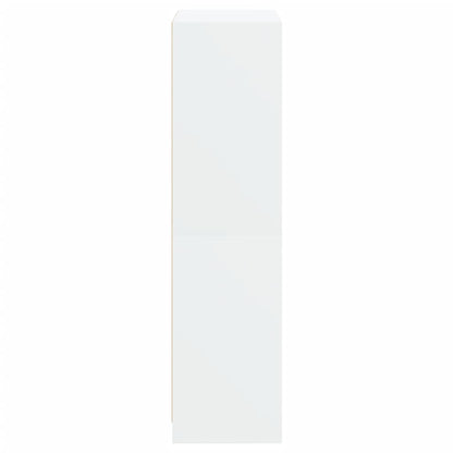 Hoge kast met deuren 68x37x142 cm bewerkt hout wit