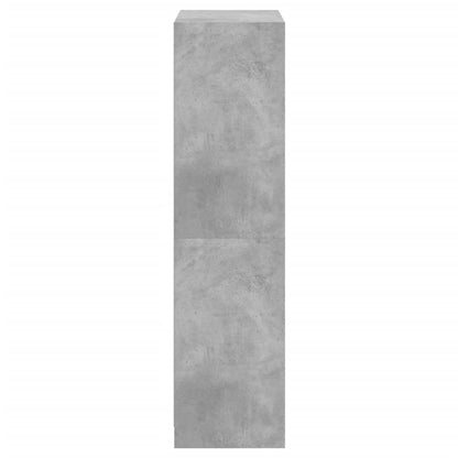 Hoge kast met deuren 68x37x142 cm bewerkt hout betongrijs