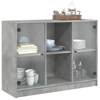 Dressoir 102x37x75,5 cm bewerkt hout betongrijs