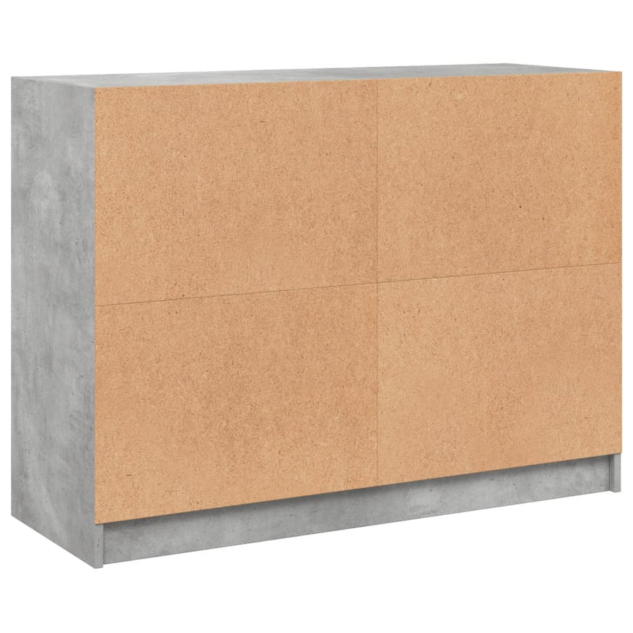 Dressoir 102x37x75,5 cm bewerkt hout betongrijs