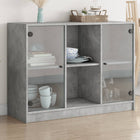 Sideboard 102x37x75.5 cm engineered wood concrete grey