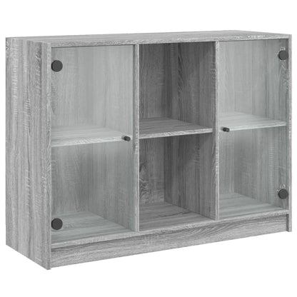 Dressoir 102x37x75,5 cm bewerkt hout grijs sonoma eikenkleurig