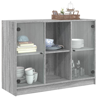 Dressoir 102x37x75,5 cm bewerkt hout grijs sonoma eikenkleurig