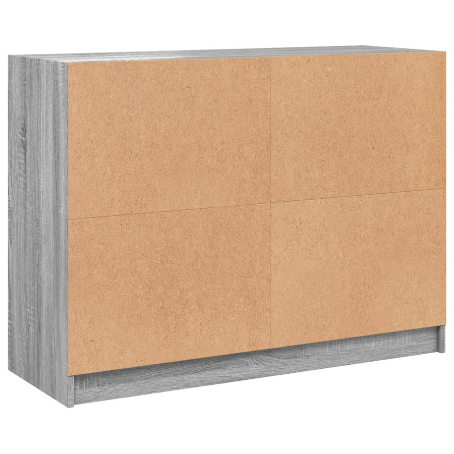 Dressoir 102x37x75,5 cm bewerkt hout grijs sonoma eikenkleurig
