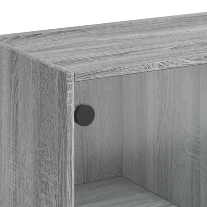 Dressoir 102x37x75,5 cm bewerkt hout grijs sonoma eikenkleurig