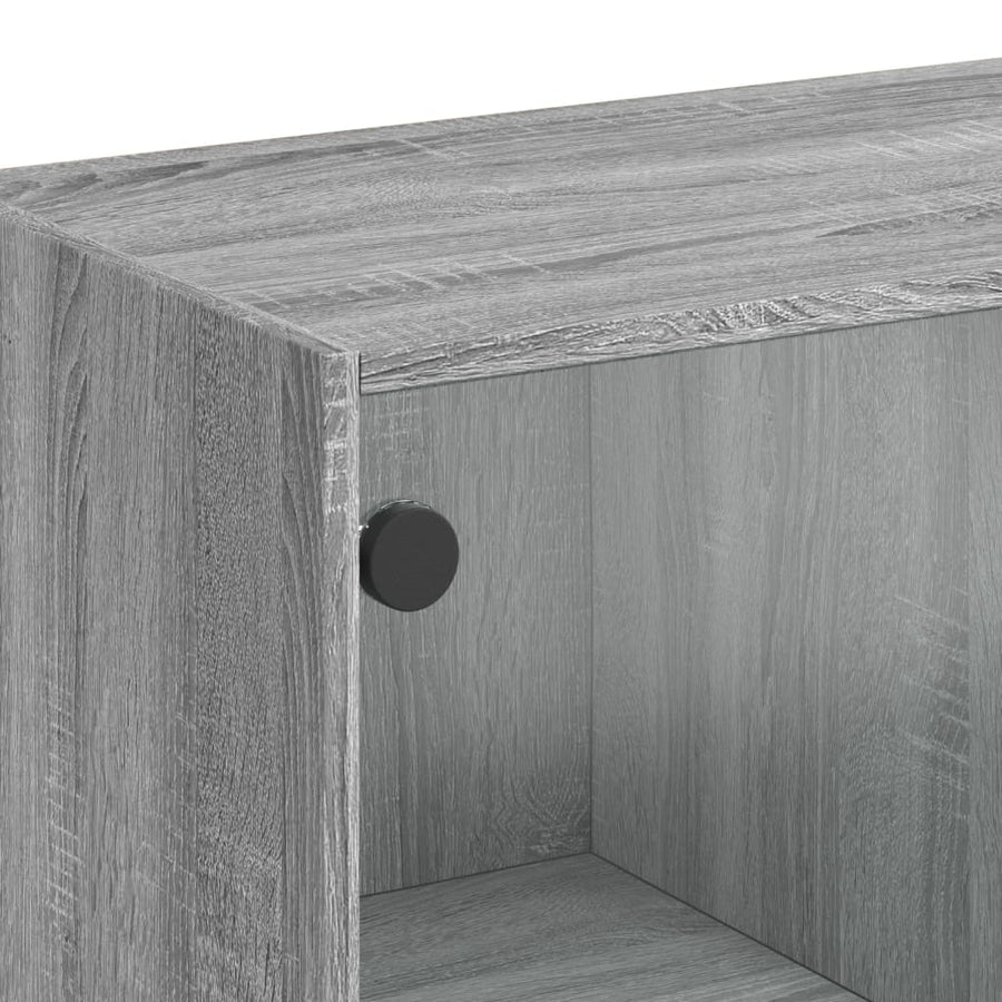 Dressoir 102x37x75,5 cm bewerkt hout grijs sonoma eikenkleurig