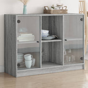 Dressoir 102x37x75,5 cm bewerkt hout grijs