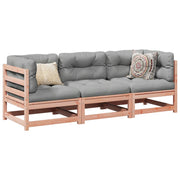 Loungeset massief douglas vurenhout 3-delig