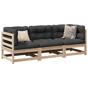 Loungeset 3-delig massief grenenhout