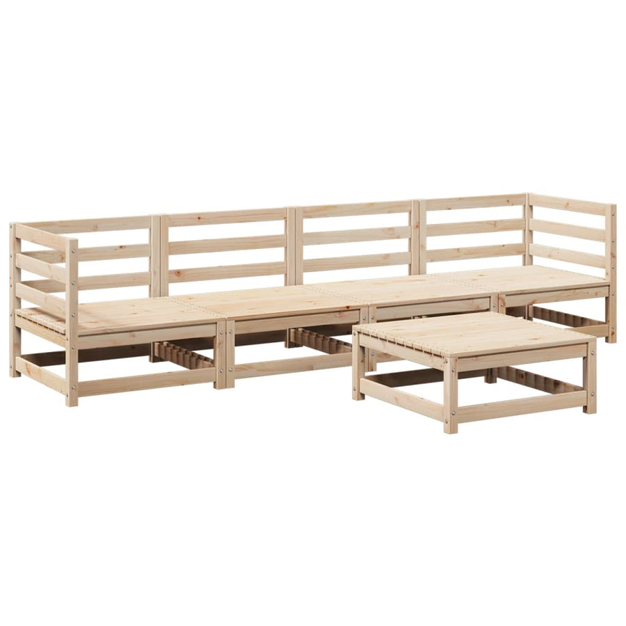 5-delige Loungeset massief grenenhout