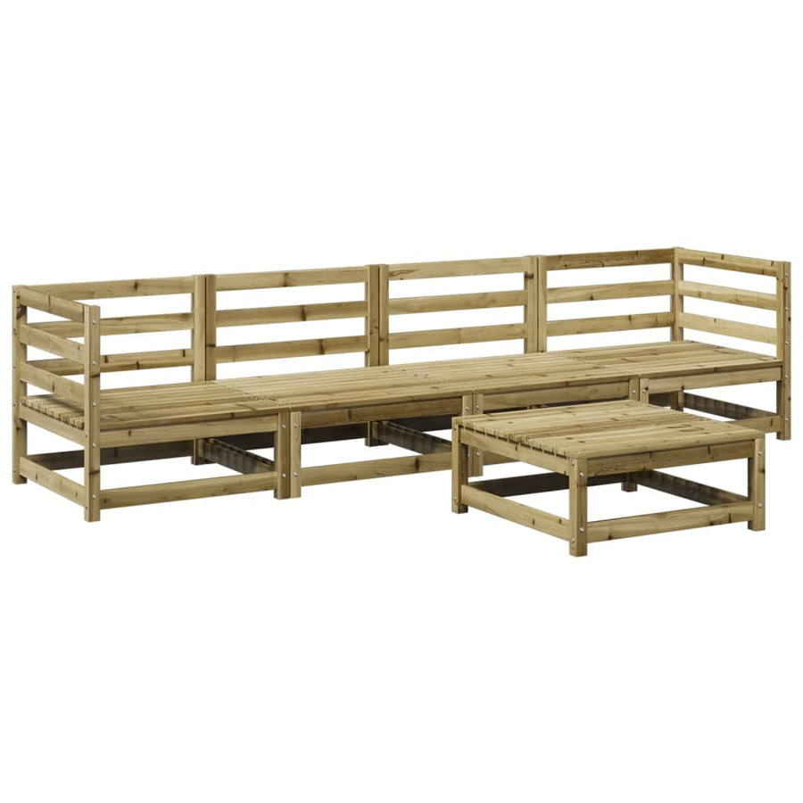 5-delige Loungeset geïmpregneerd grenenhout