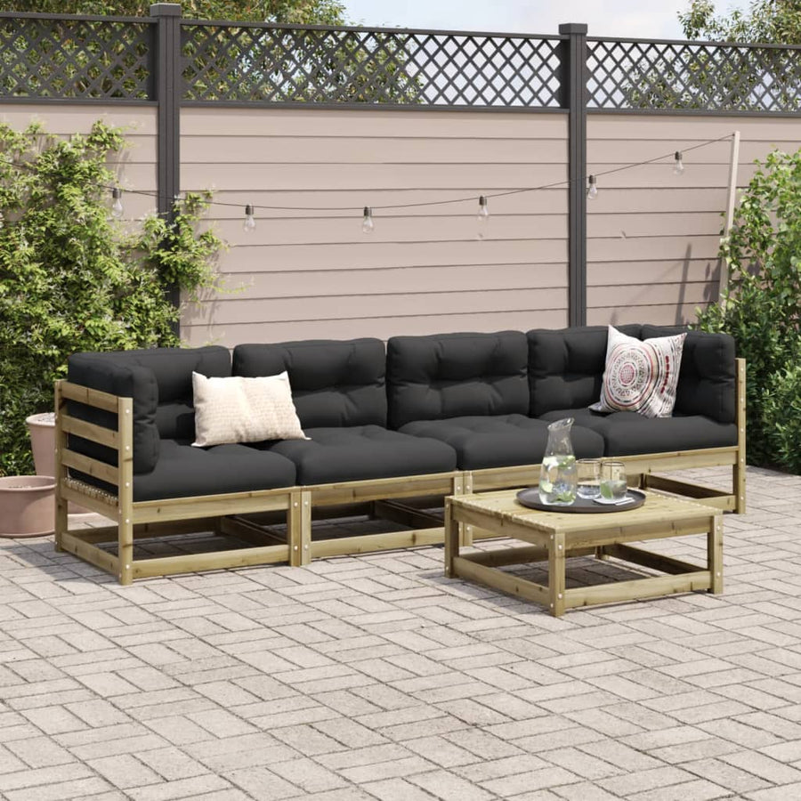 5-delige Loungeset geïmpregneerd grenenhout