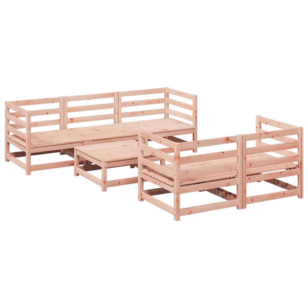 6-delige Loungeset massief douglas vurenhout