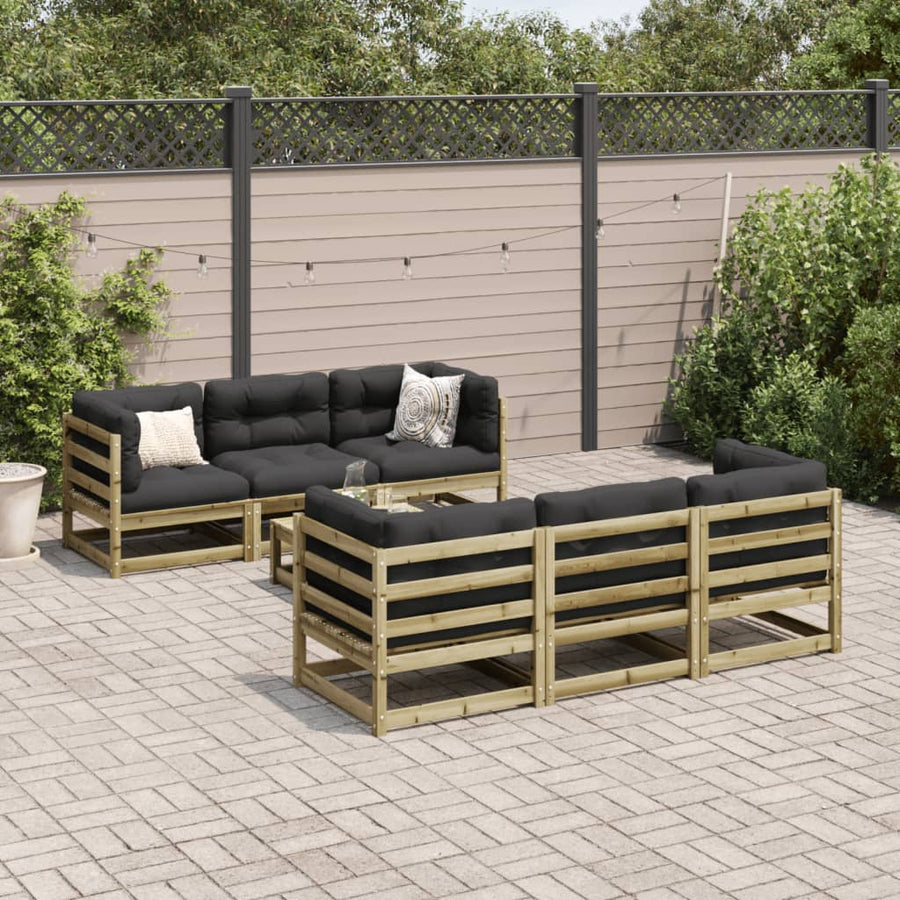 7-delige Loungeset geïmpregneerd grenenhout