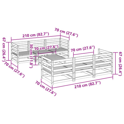 7-delige Loungeset geïmpregneerd grenenhout