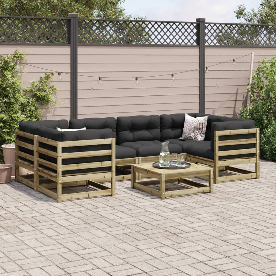 7-delige Loungeset geïmpregneerd grenenhout