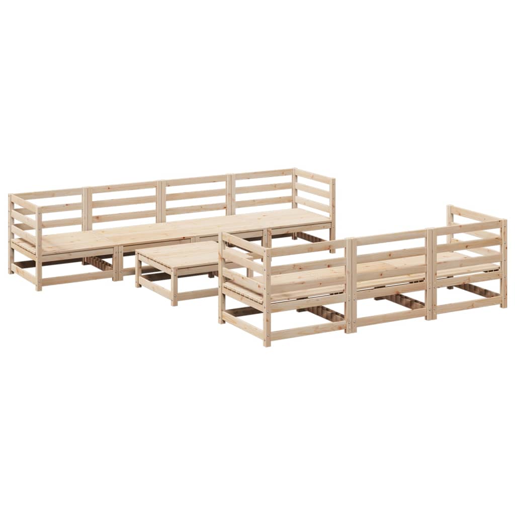 8-delige Loungeset massief grenenhout