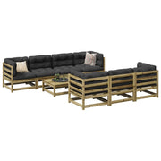 Loungeset 8-delig geïmpregneerd grenenhout