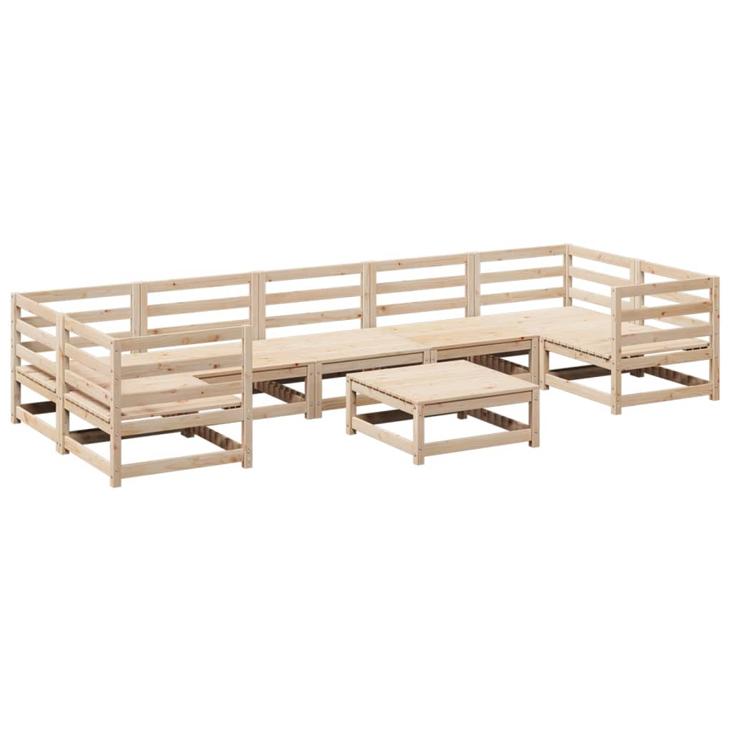 8-delige Loungeset massief grenenhout