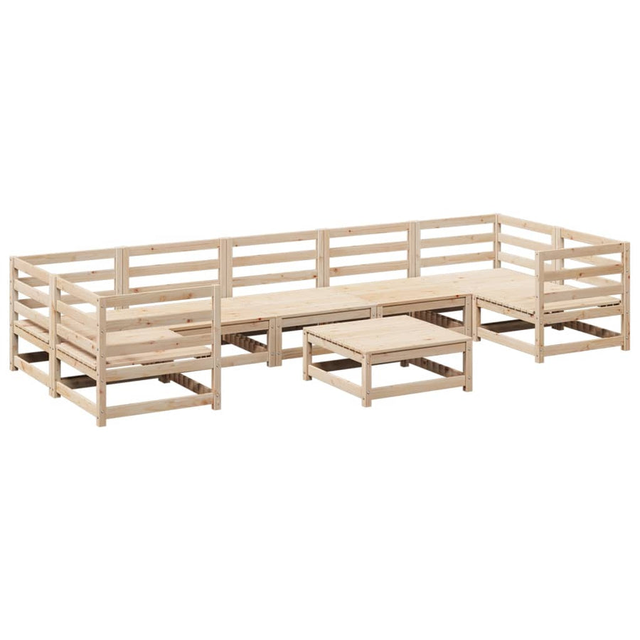 8-delige Loungeset massief grenenhout