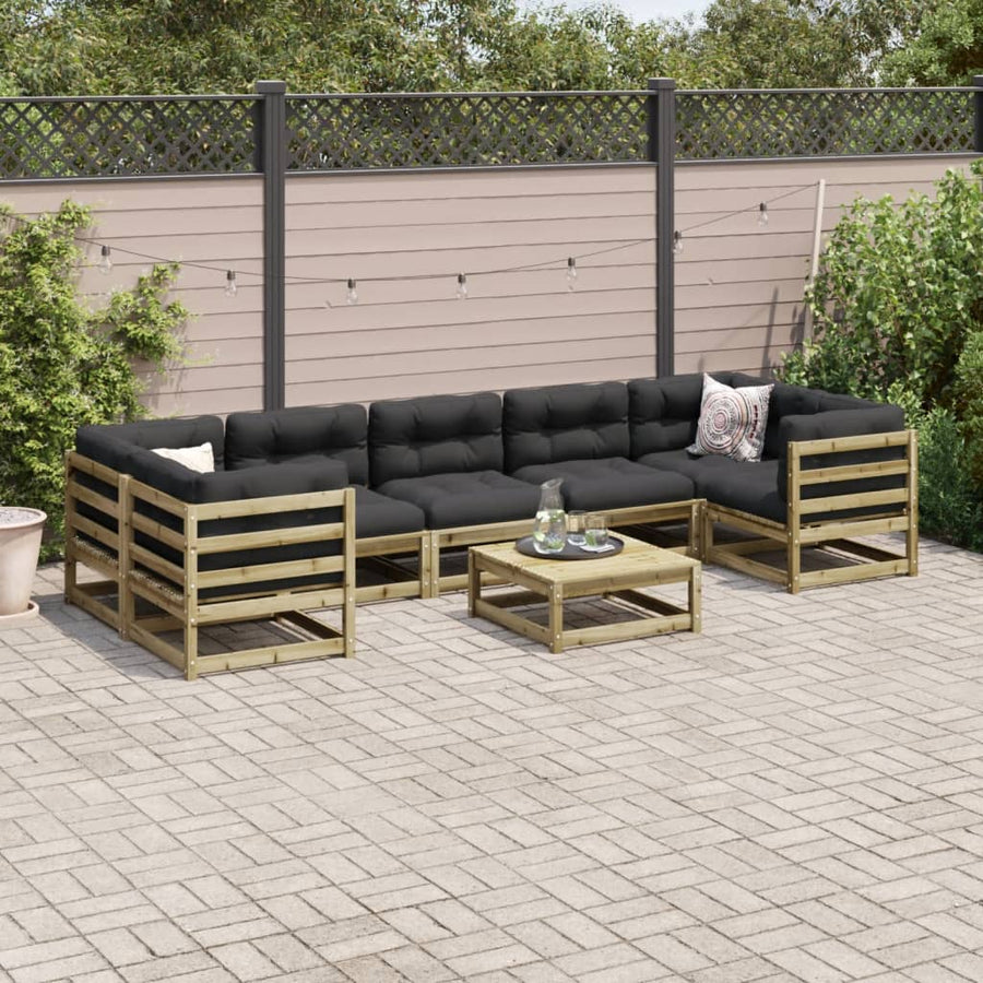 8-delige Loungeset geïmpregneerd grenenhout