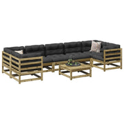 Loungeset 8-delig geïmpregneerd grenenhout