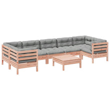 8-delige Loungeset met kussens massief douglas vurenhout