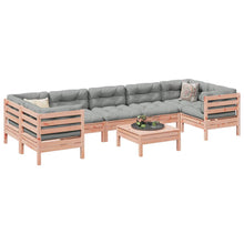 8-delige Loungeset met kussens massief douglas vurenhout