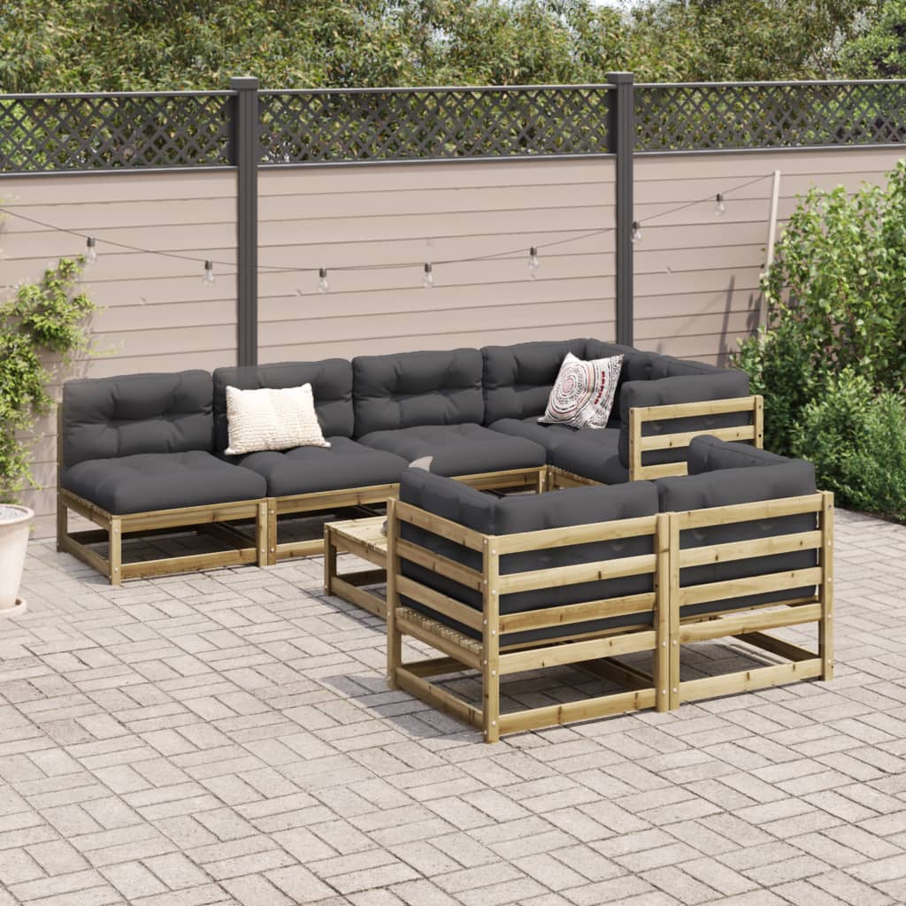 8-delige Loungeset geïmpregneerd grenenhout