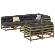 Loungeset 8-delig geïmpregneerd grenenhout