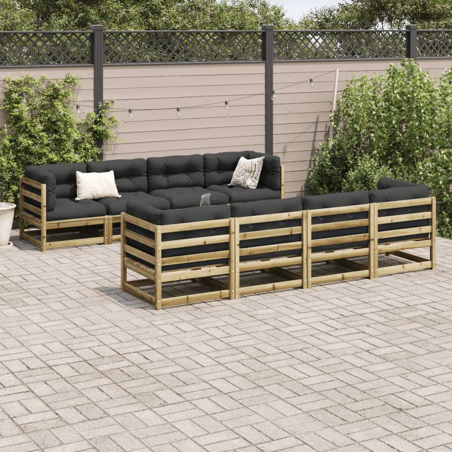 9-delige Loungeset geïmpregneerd grenenhout