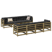 Loungeset 9-delig geïmpregneerd grenenhout