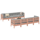 Loungeset 9-delig massief douglas vurenhout
