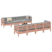 9-delige Loungeset met kussens massief douglas vurenhout