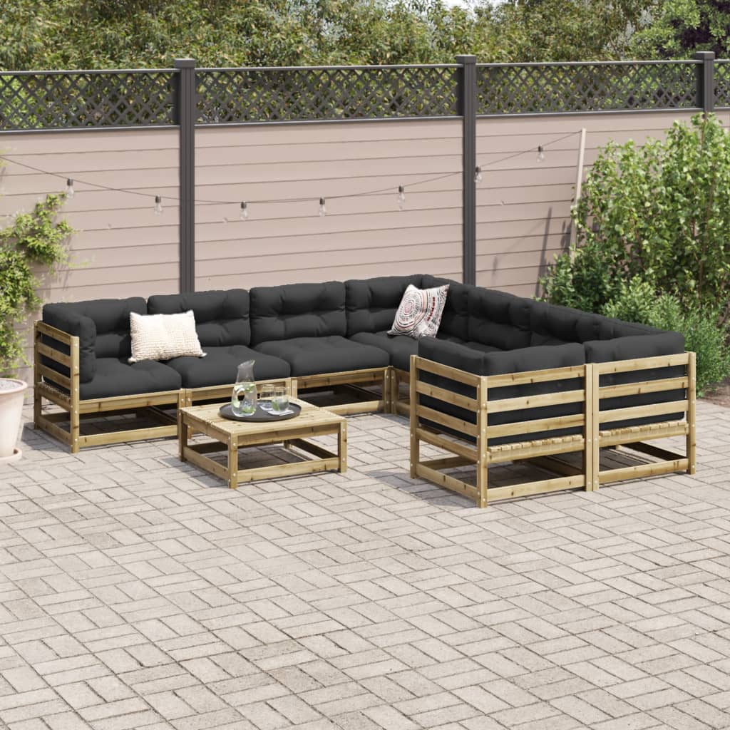 9-delige Loungeset geïmpregneerd grenenhout