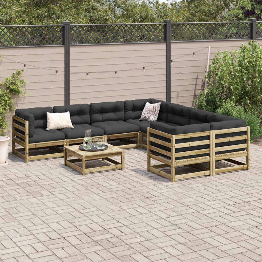 9-delige Loungeset geïmpregneerd grenenhout