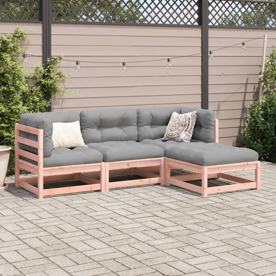 4-delige Loungeset massief douglas vurenhout