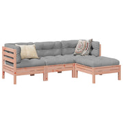 Loungeset massief douglas vurenhout 4-delig grijs