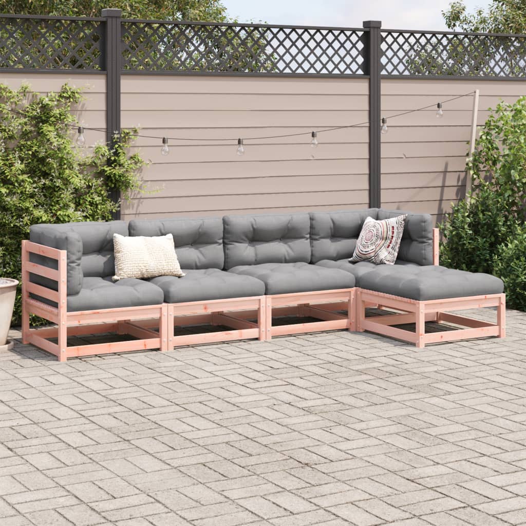 5-delige Loungeset massief douglas vurenhout