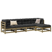 Loungeset 5-delig geïmpregneerd grenenhout