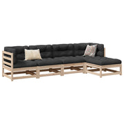 Loungeset 5-delig massief grenenhout