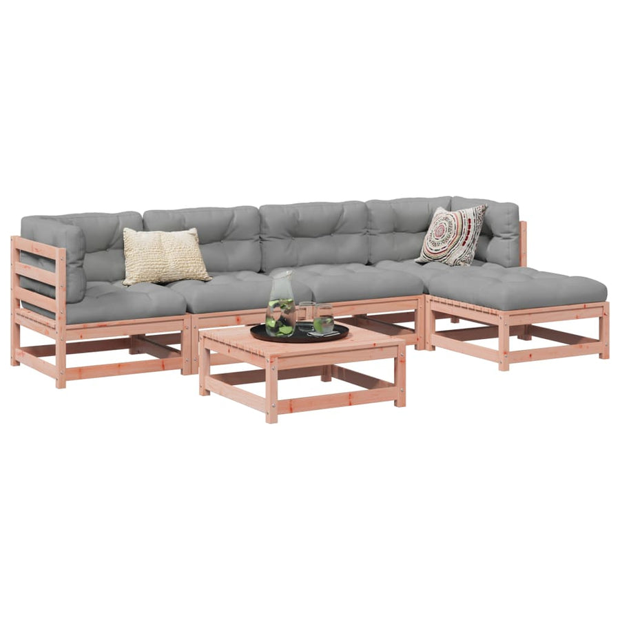 6-delige Loungeset massief douglas vurenhout